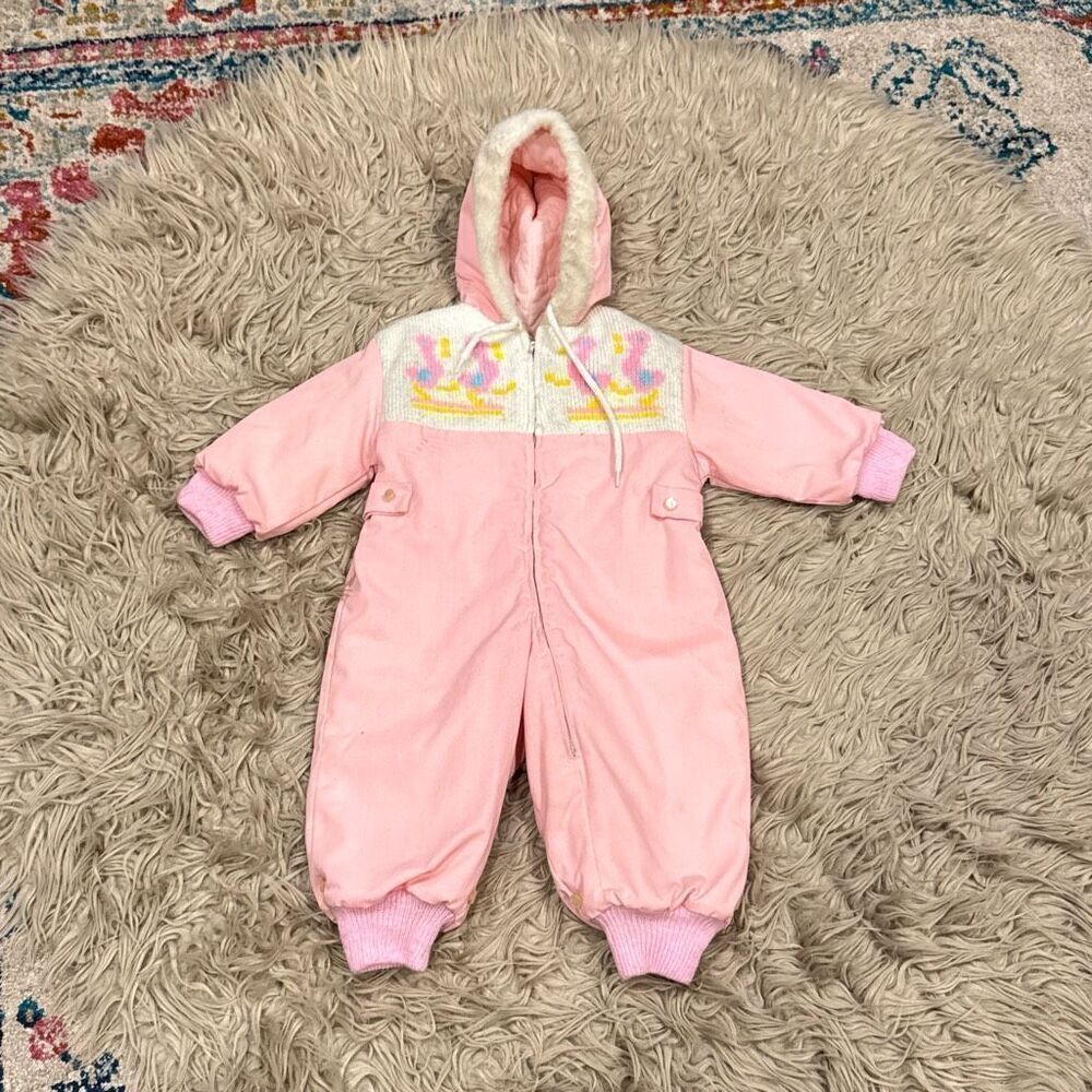 Vintage 80s kids winter suit